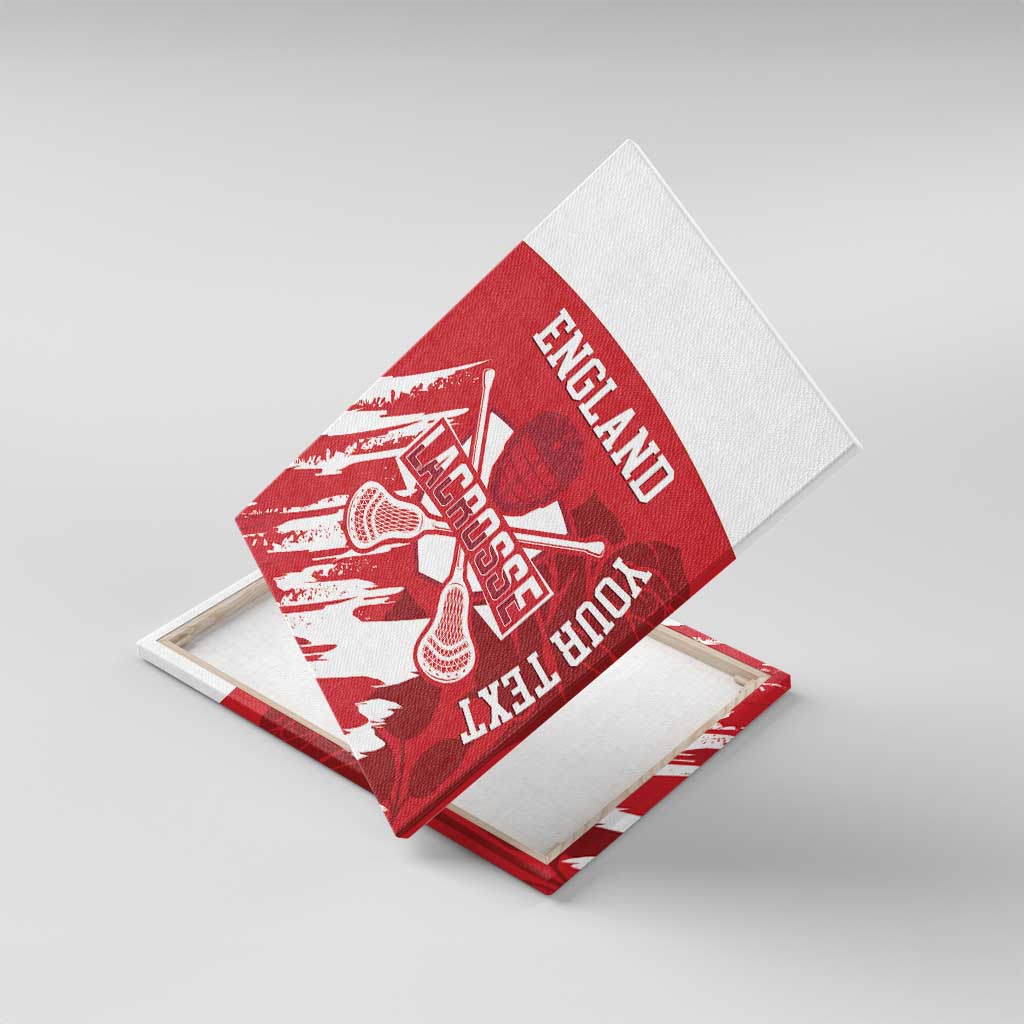 Custom England Lacrosse Canvas Wall Art Go Champions Rose