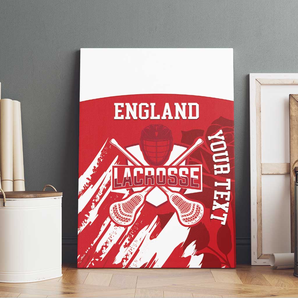 Custom England Lacrosse Canvas Wall Art Go Champions Rose