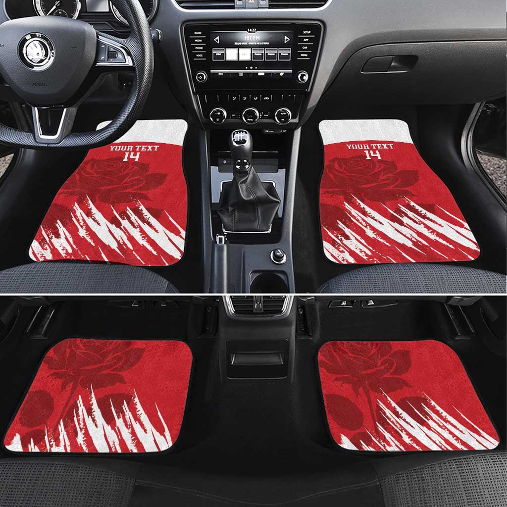Custom England Lacrosse Car Mats Go Champions Rose