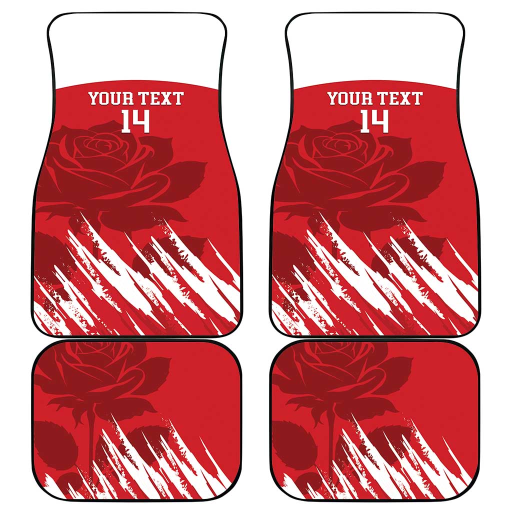 Custom England Lacrosse Car Mats Go Champions Rose