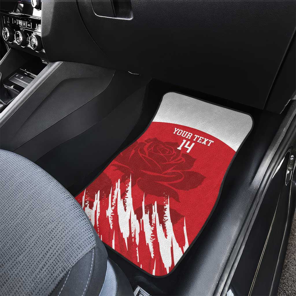 Custom England Lacrosse Car Mats Go Champions Rose