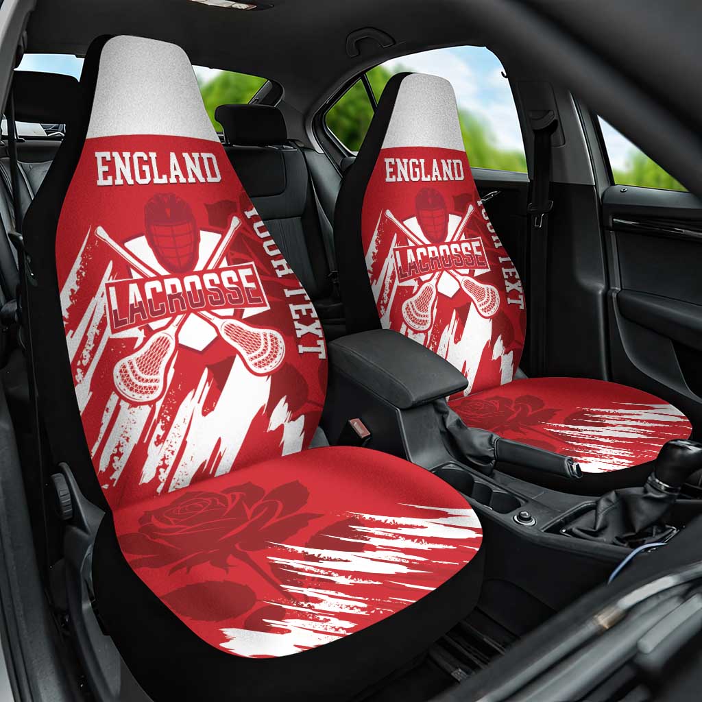 Custom England Lacrosse Car Seat Cover Go Champions Rose