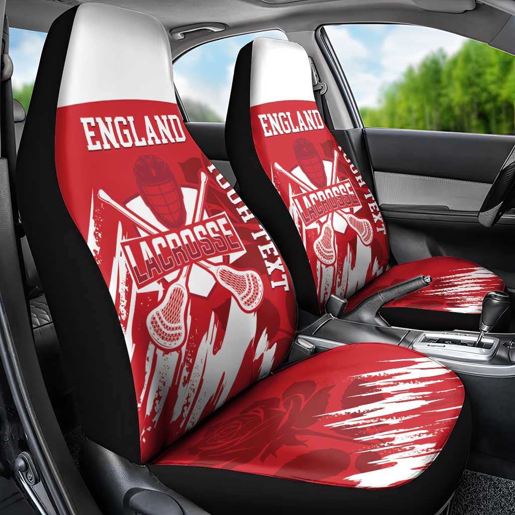 Custom England Lacrosse Car Seat Cover Go Champions Rose