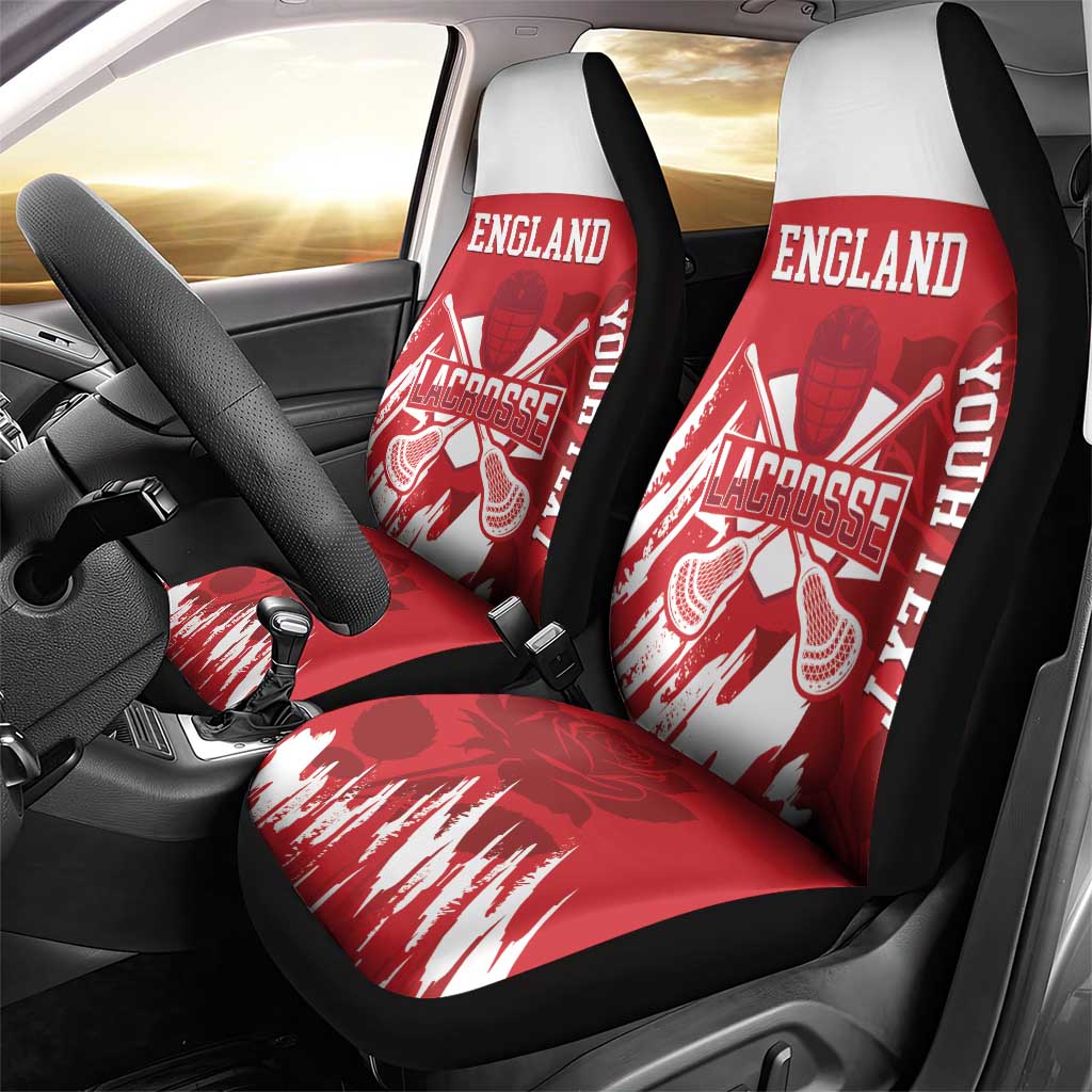Custom England Lacrosse Car Seat Cover Go Champions Rose