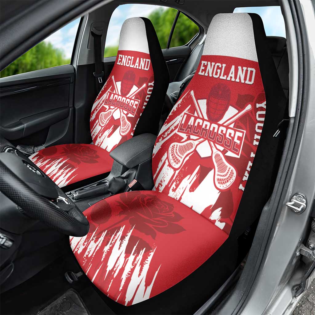 Custom England Lacrosse Car Seat Cover Go Champions Rose