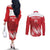 Custom England Lacrosse Couples Matching Off The Shoulder Long Sleeve Dress and Long Sleeve Button Shirt Go Champions Rose