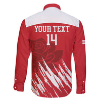 Custom England Lacrosse Family Matching Long Sleeve Bodycon Dress and Hawaiian Shirt Go Champions Rose