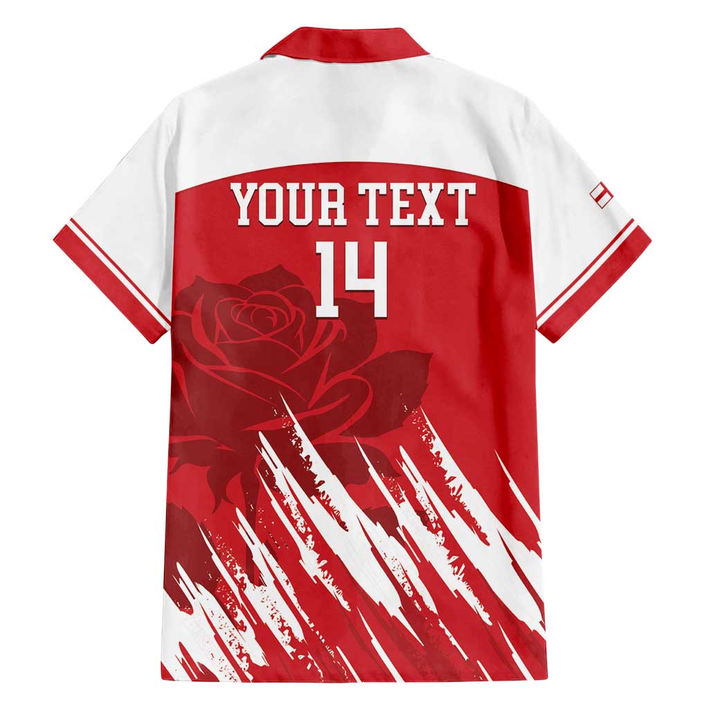 Custom England Lacrosse Family Matching Summer Maxi Dress and Hawaiian Shirt Go Champions Rose