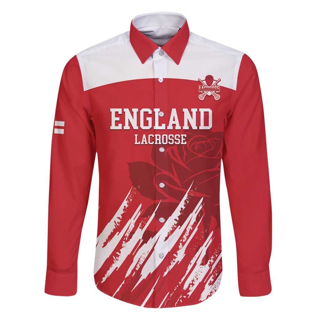 Custom England Lacrosse Family Matching Tank Maxi Dress and Hawaiian Shirt Go Champions Rose