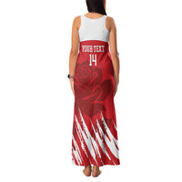 Custom England Lacrosse Family Matching Tank Maxi Dress and Hawaiian Shirt Go Champions Rose