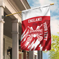 Custom England Lacrosse Garden Flag Go Champions Rose