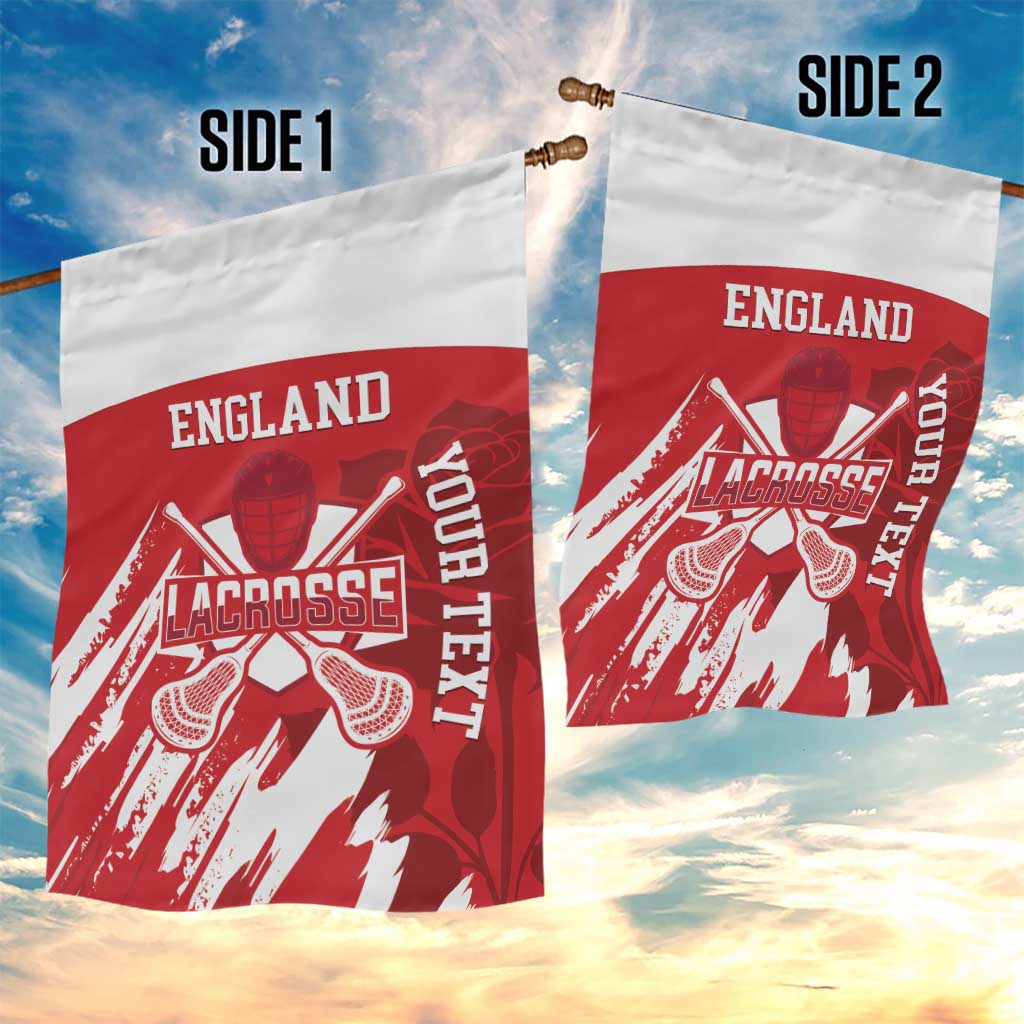 Custom England Lacrosse Garden Flag Go Champions Rose