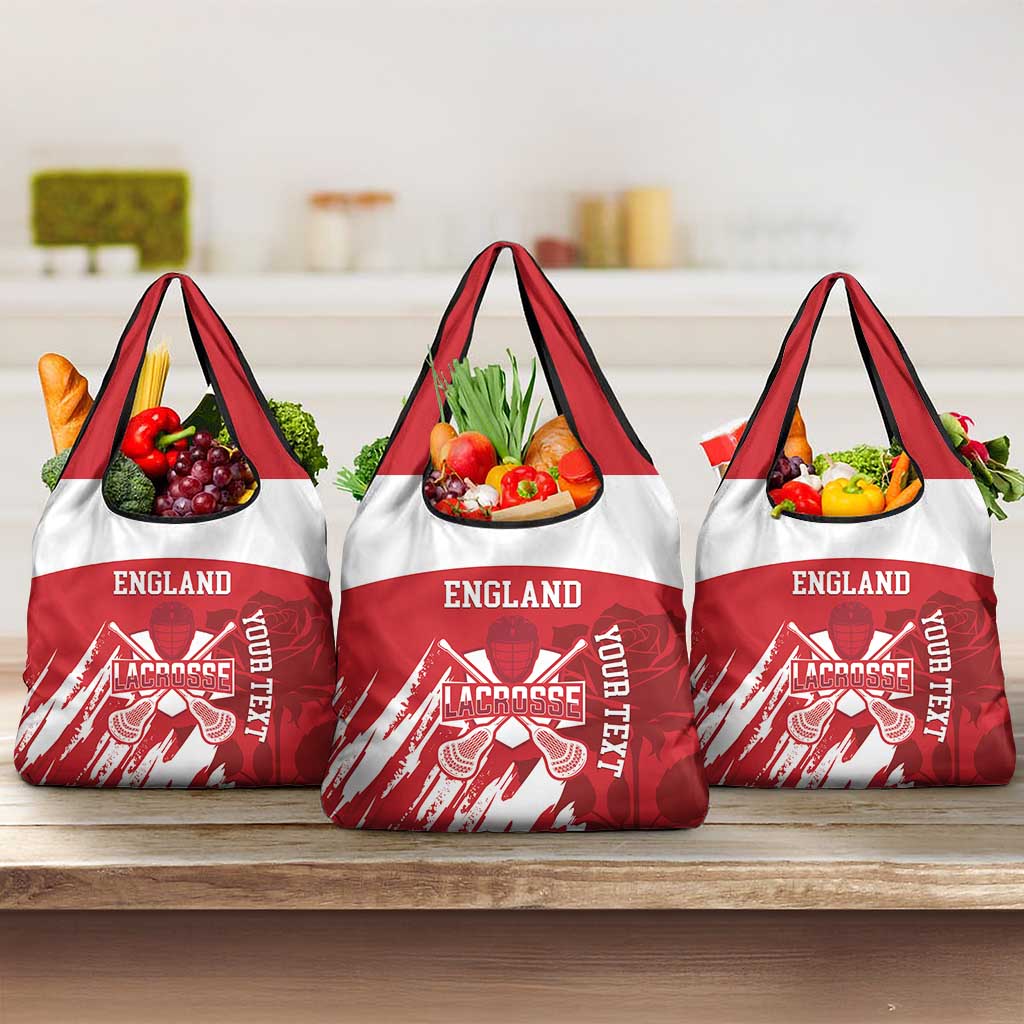 Custom England Lacrosse Grocery Bag Go Champions Rose