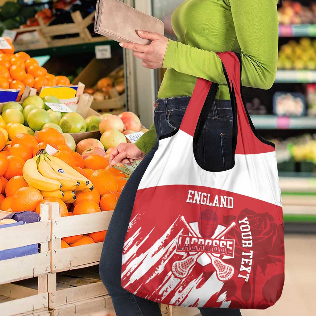 Custom England Lacrosse Grocery Bag Go Champions Rose
