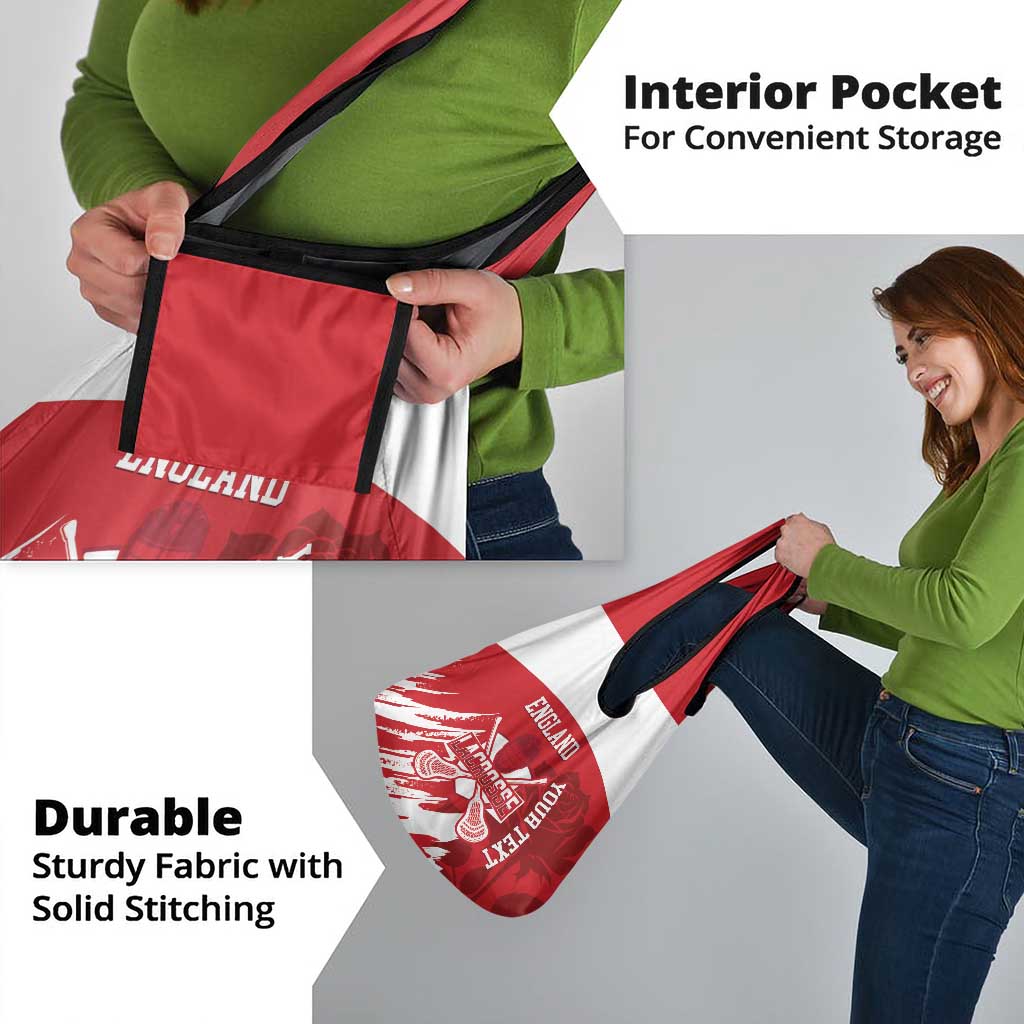 Custom England Lacrosse Grocery Bag Go Champions Rose