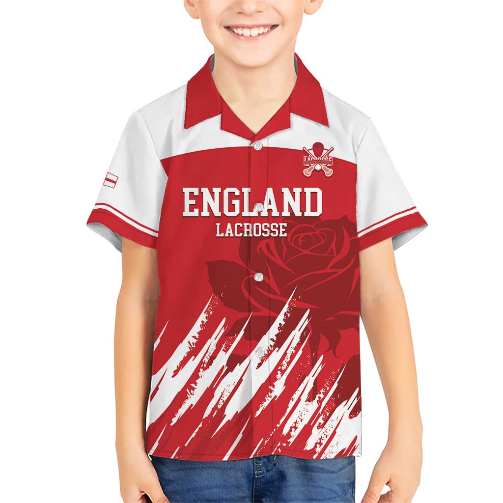 Custom England Lacrosse Hawaiian Shirt Go Champions Rose