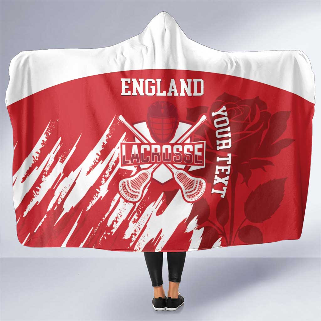 Custom England Lacrosse Hooded Blanket Go Champions Rose