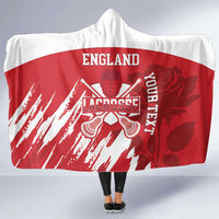 Custom England Lacrosse Hooded Blanket Go Champions Rose