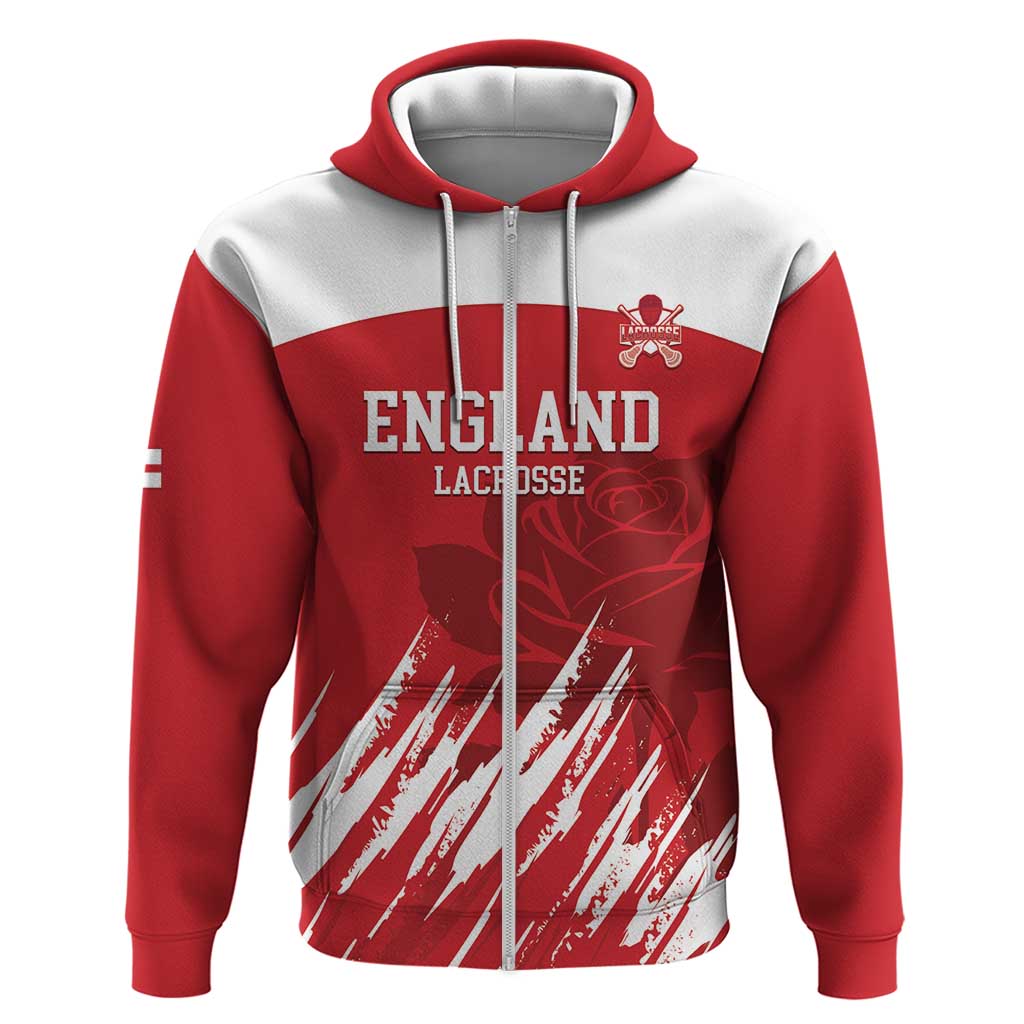 Custom England Lacrosse Hoodie Go Champions Rose
