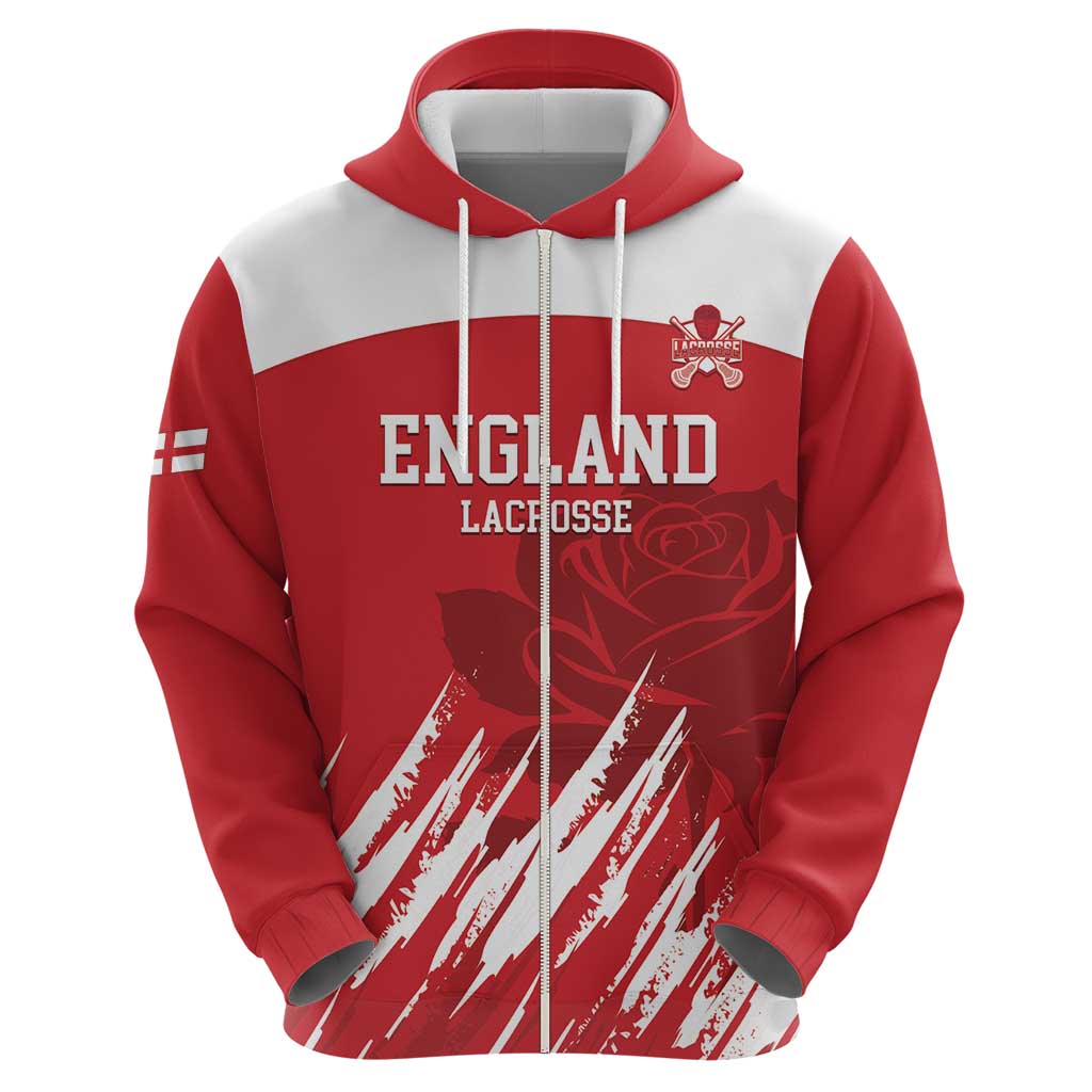 Custom England Lacrosse Hoodie Go Champions Rose