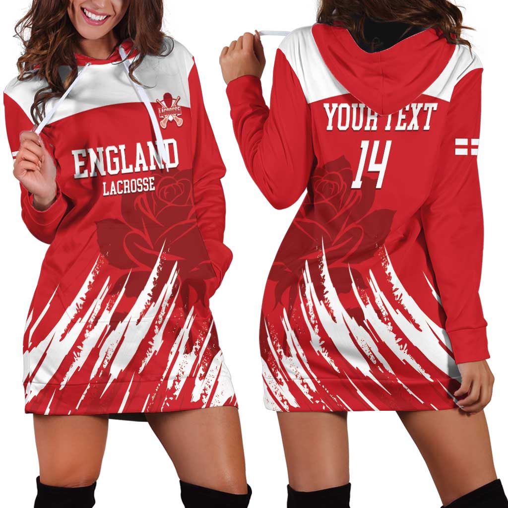 Custom England Lacrosse Hoodie Dress Go Champions Rose