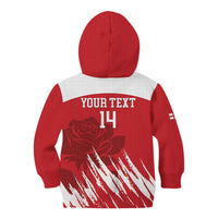 Custom England Lacrosse Kid Hoodie Go Champions Rose