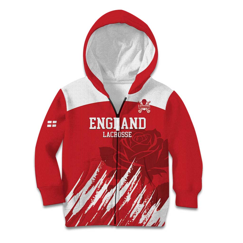 Custom England Lacrosse Kid Hoodie Go Champions Rose