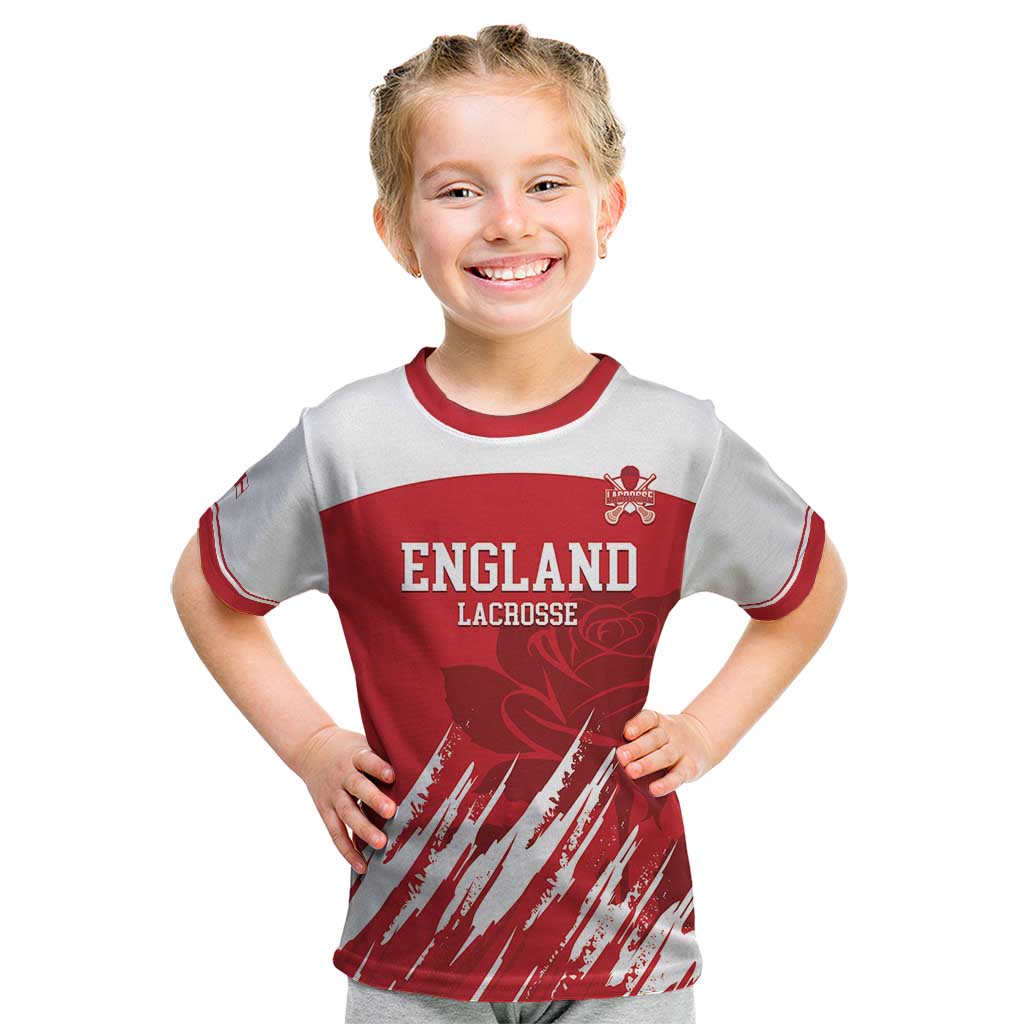 Custom England Lacrosse Kid T Shirt Go Champions Rose