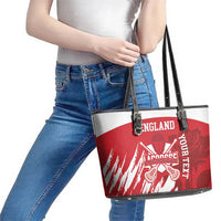 Custom England Lacrosse Leather Tote Bag Go Champions Rose