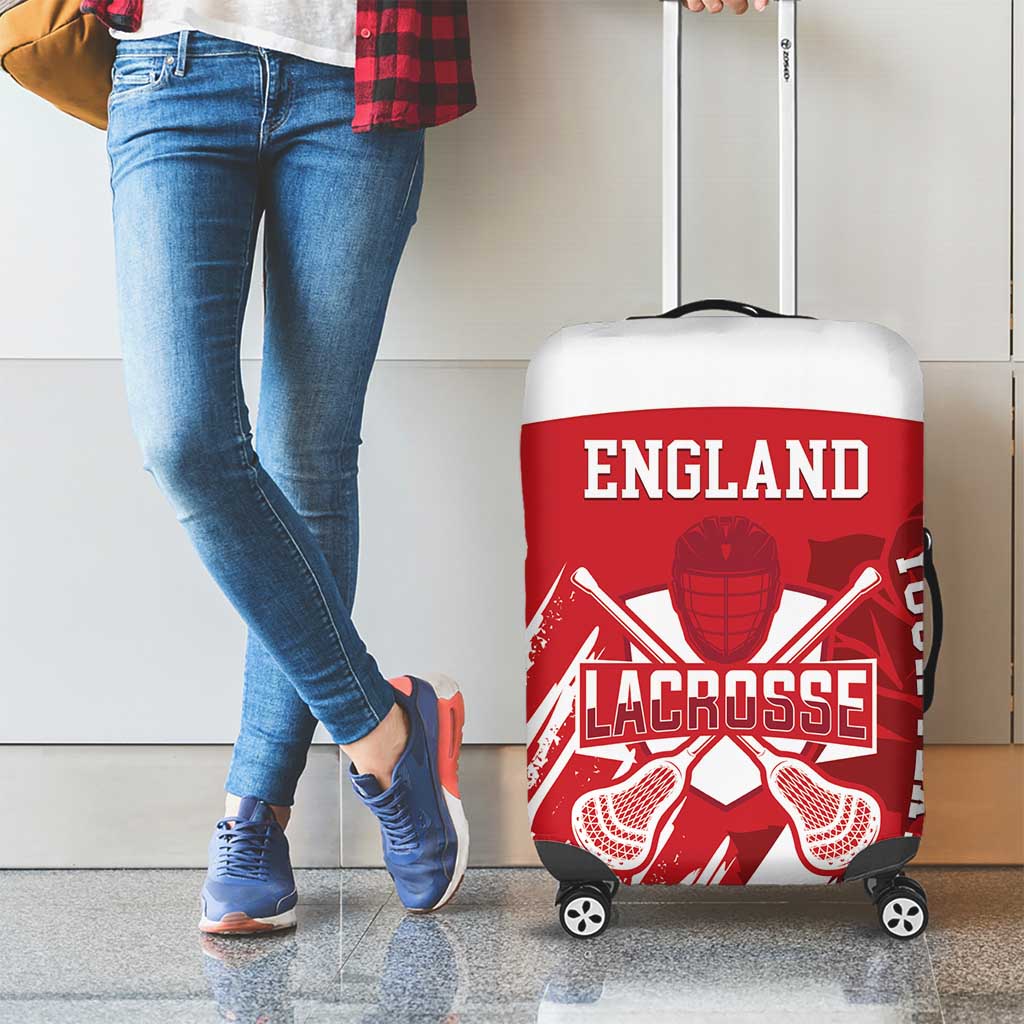 Custom England Lacrosse Luggage Cover Go Champions Rose