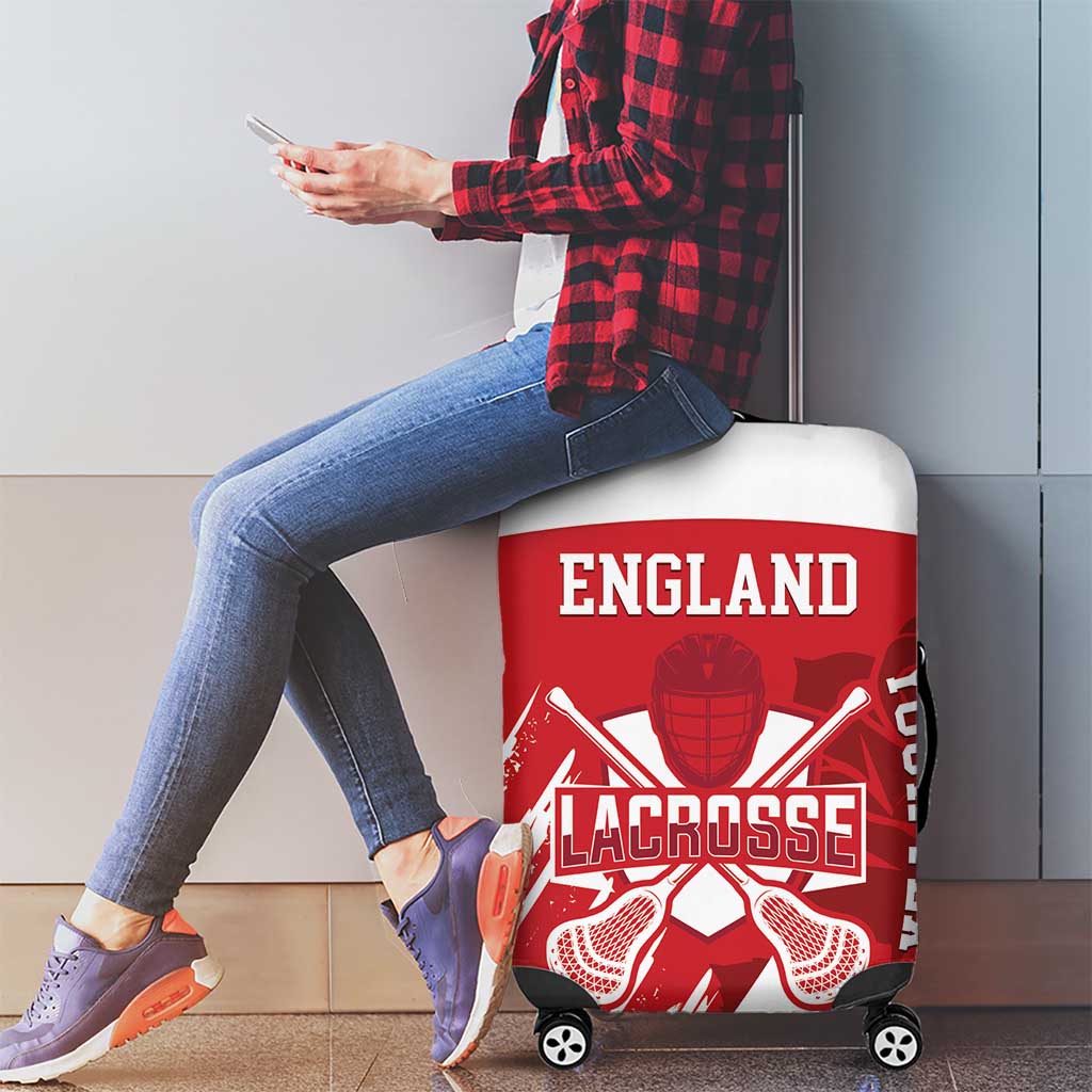 Custom England Lacrosse Luggage Cover Go Champions Rose