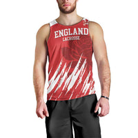 Custom England Lacrosse Men Tank Top Go Champions Rose
