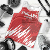 Custom England Lacrosse Men Tank Top Go Champions Rose