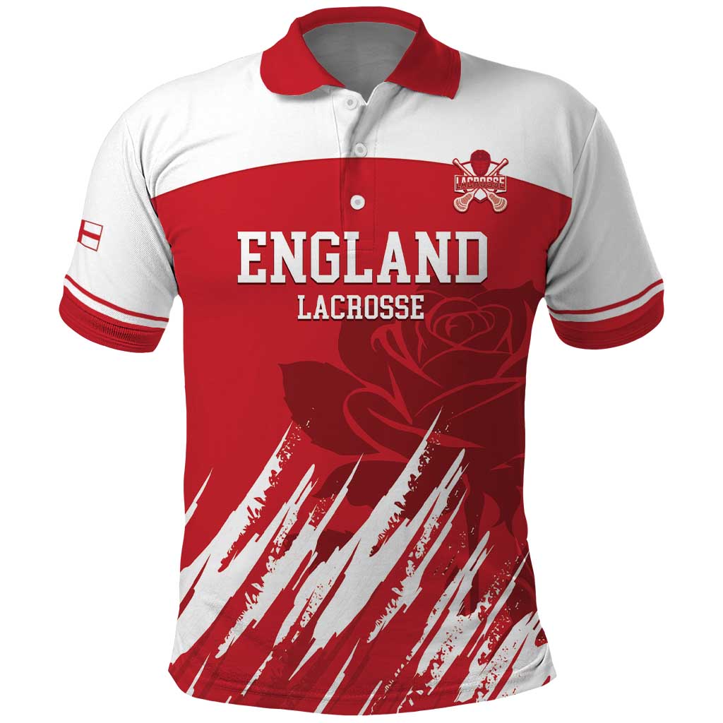 Custom England Lacrosse Polo Shirt Go Champions Rose