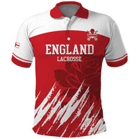 Custom England Lacrosse Polo Shirt Go Champions Rose