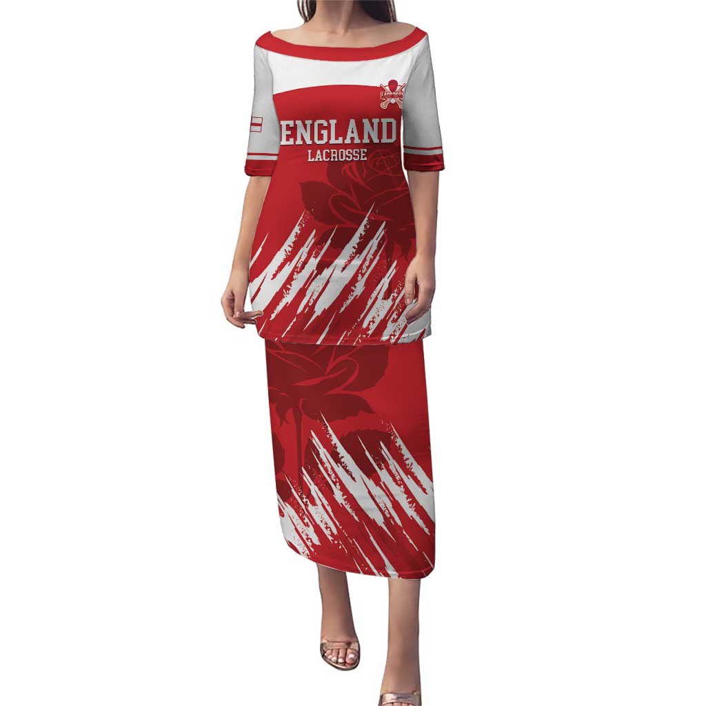 Custom England Lacrosse Puletasi Go Champions Rose