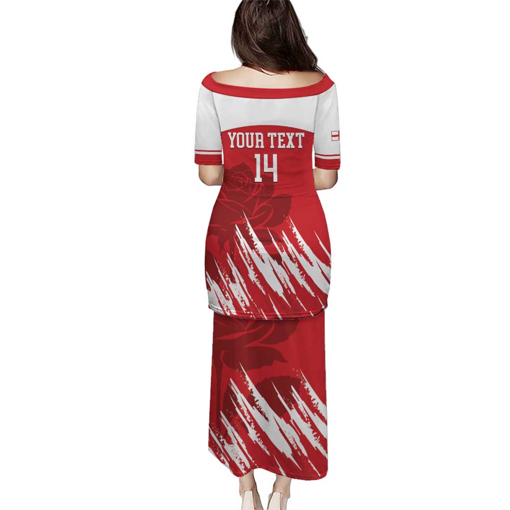 Custom England Lacrosse Puletasi Go Champions Rose