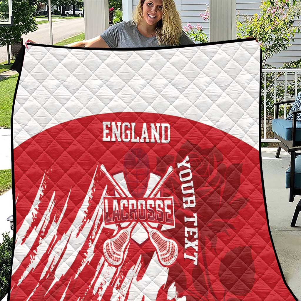 Custom England Lacrosse Quilt Go Champions Rose