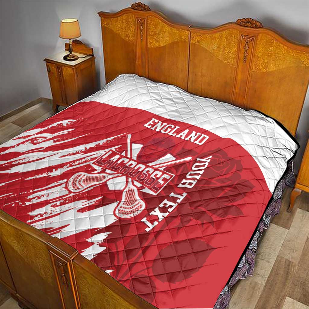 Custom England Lacrosse Quilt Go Champions Rose