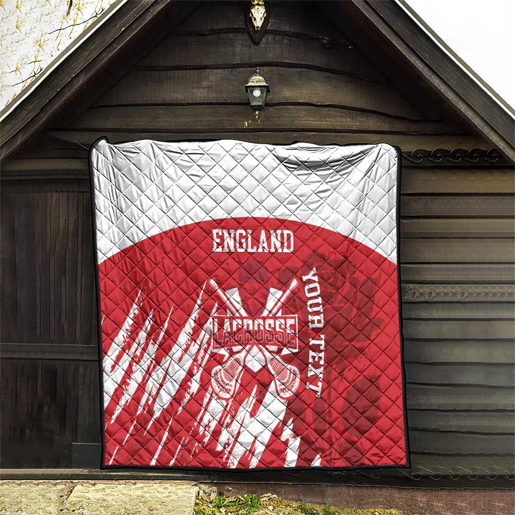 Custom England Lacrosse Quilt Go Champions Rose