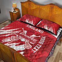 Custom England Lacrosse Quilt Bed Set Go Champions Rose