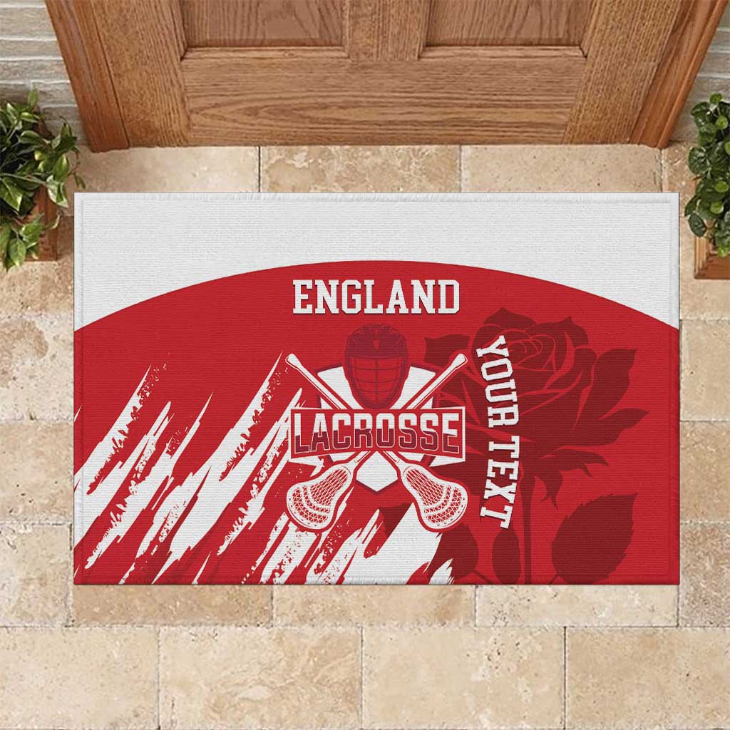 Custom England Lacrosse Rubber Doormat Go Champions Rose