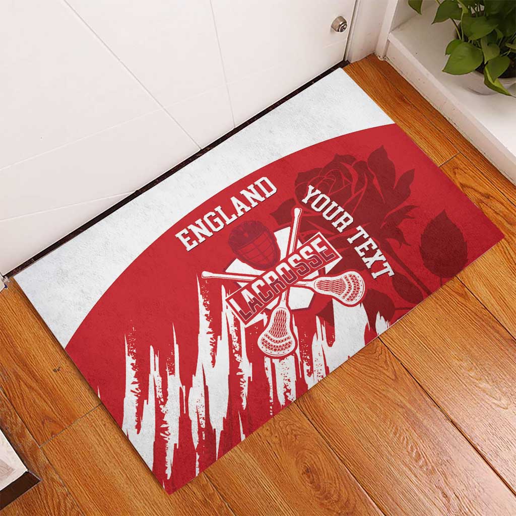 Custom England Lacrosse Rubber Doormat Go Champions Rose