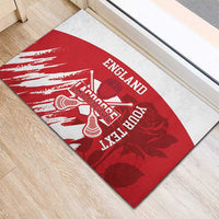 Custom England Lacrosse Rubber Doormat Go Champions Rose