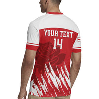 Custom England Lacrosse Rugby Jersey Go Champions Rose