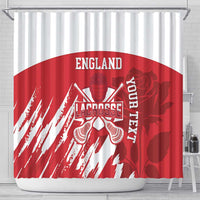 Custom England Lacrosse Shower Curtain Go Champions Rose
