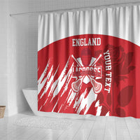 Custom England Lacrosse Shower Curtain Go Champions Rose