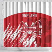 Custom England Lacrosse Shower Curtain Go Champions Rose