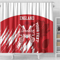 Custom England Lacrosse Shower Curtain Go Champions Rose