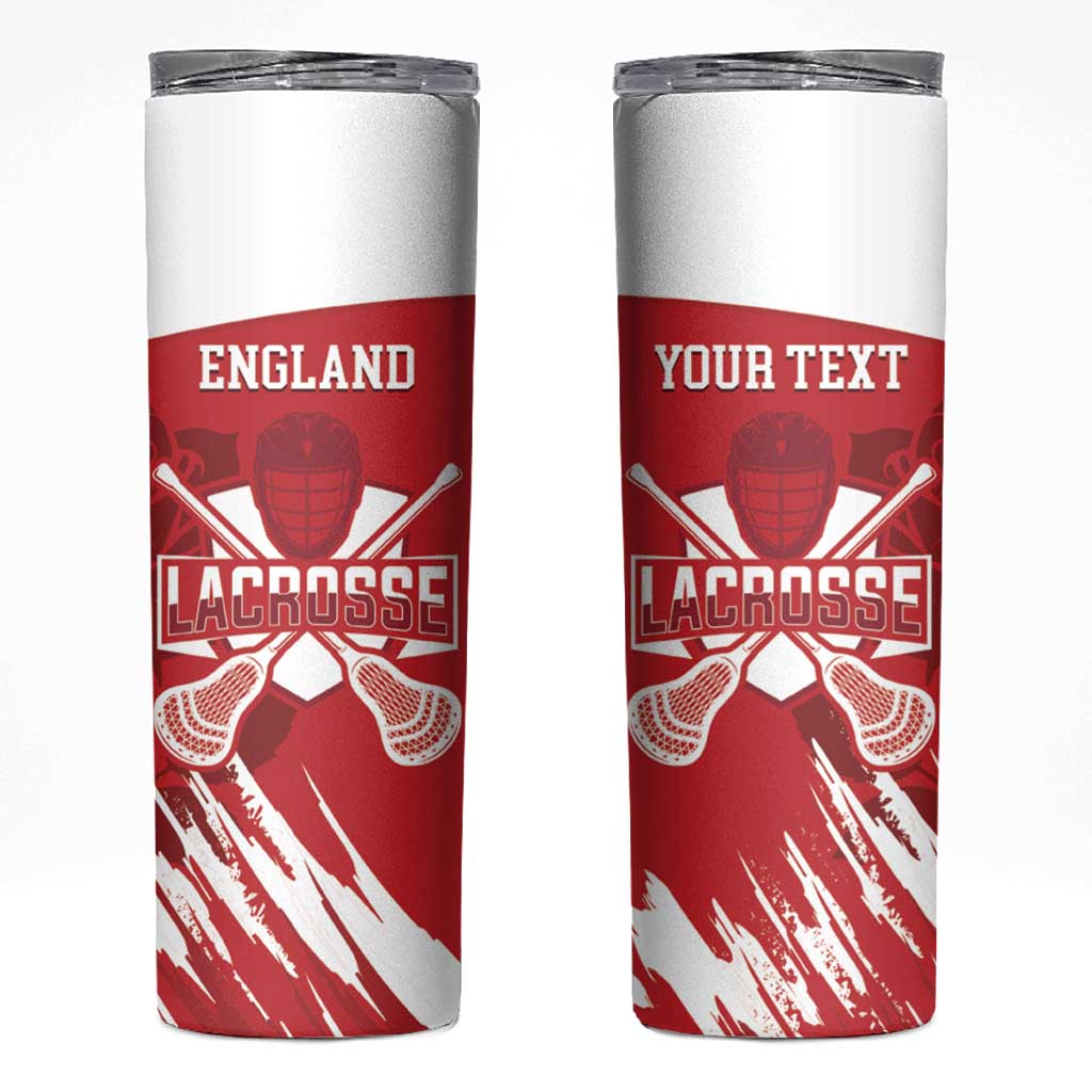 Custom England Lacrosse Skinny Tumbler Go Champions Rose
